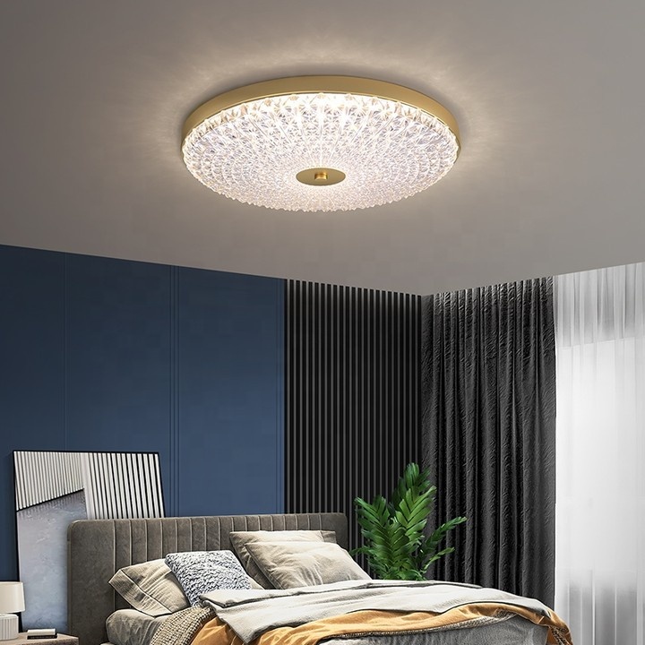 New Nordic Luxury Ceiling Light for Indoor Home Lighting Round Crystal Ceiling Light Modern LED Indoor Ceiling Lamps