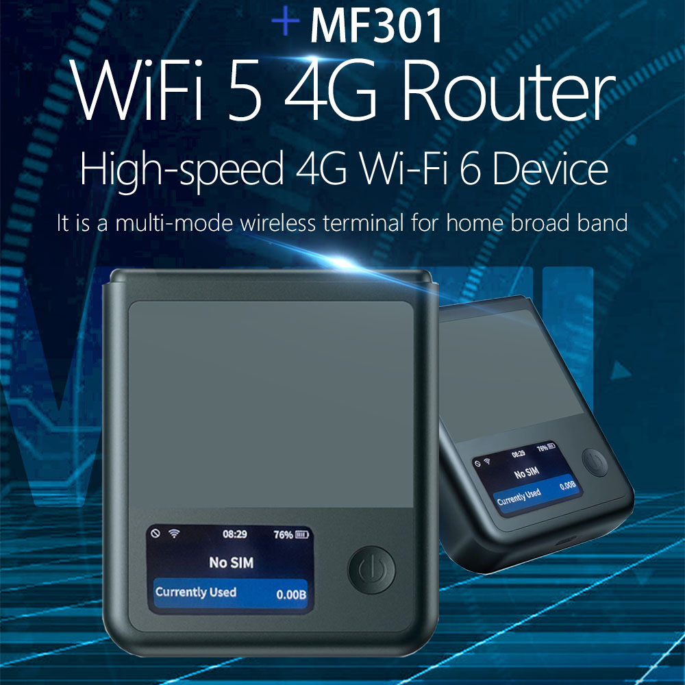 MF301 4g Lte Wifi Router Wifi 6 Router Dual Band Wifi Router Sim Card 5000MAH Battery Cat6 Mifisfor Qualcomm Chip