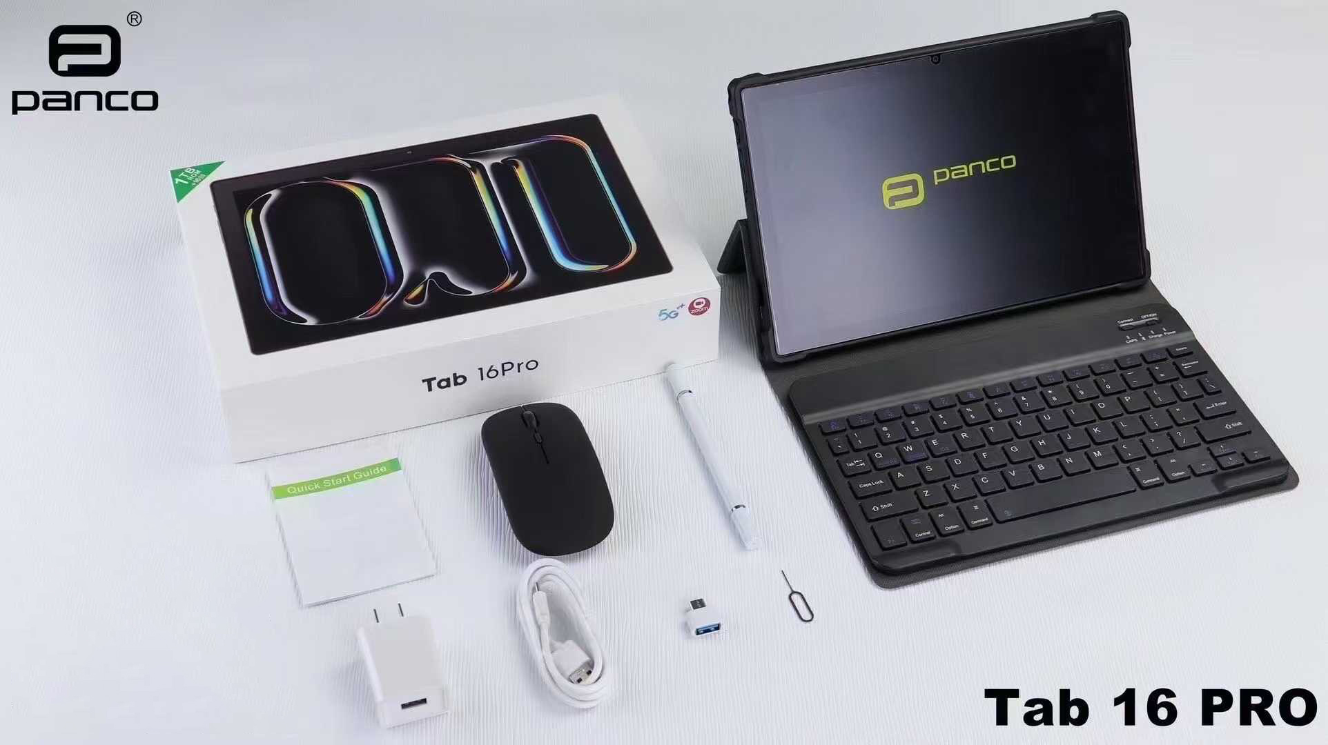 New Android 10.1-inch Tablet Pc Panco Tab 16 Pro 32GB Dual SIM Original WiFi Smart Tablet 1280*800 HD Screen with Keyboard