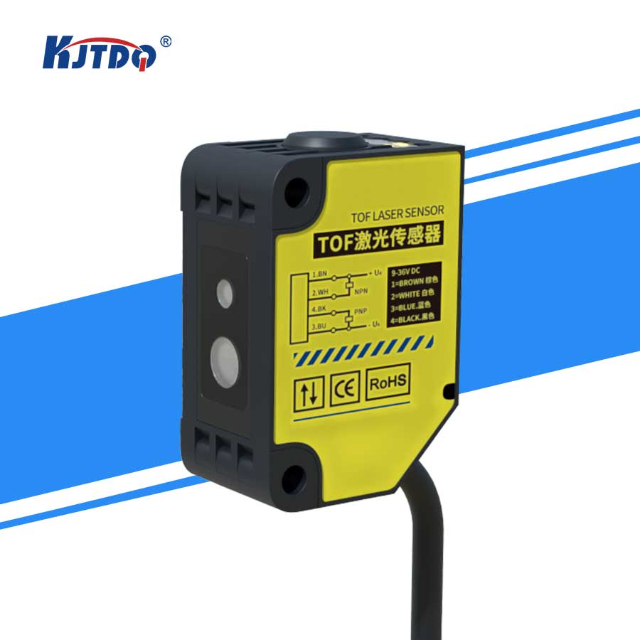 High Quality KJT NPN/PNP NO/NC Output 30-50m TOF Laser Photoelectric Sensor Switch for Equipment Detection Distance