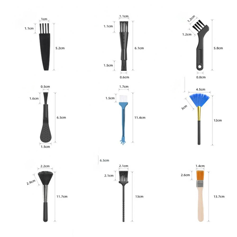 DS1585 10Pcs/Set Laptop Keyboard Cleaning Brush Kit Computer Headset Dust Brushes Electronic Cleaner Anti-static Keyboard Brush