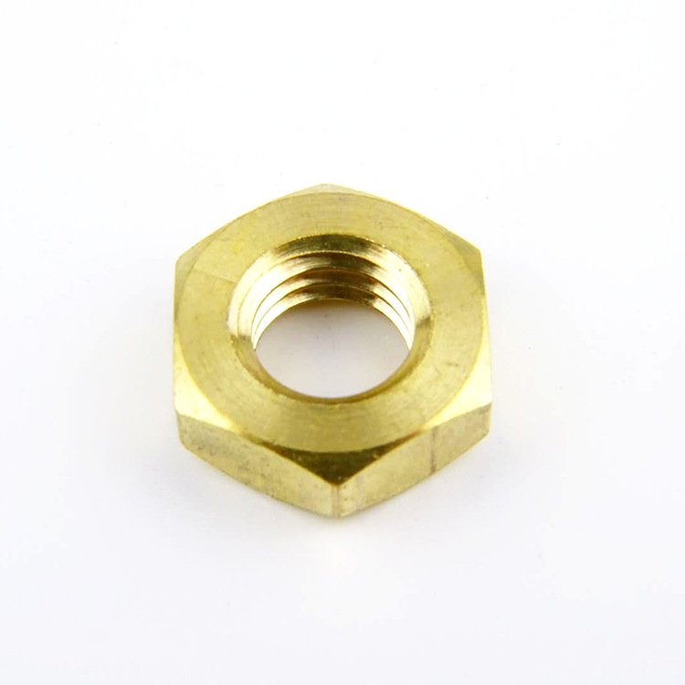 China Supplier Factory Price High Quality DIN 439 Brass Copper Hex Nut Jam Nut Hexagon Thin Nuts