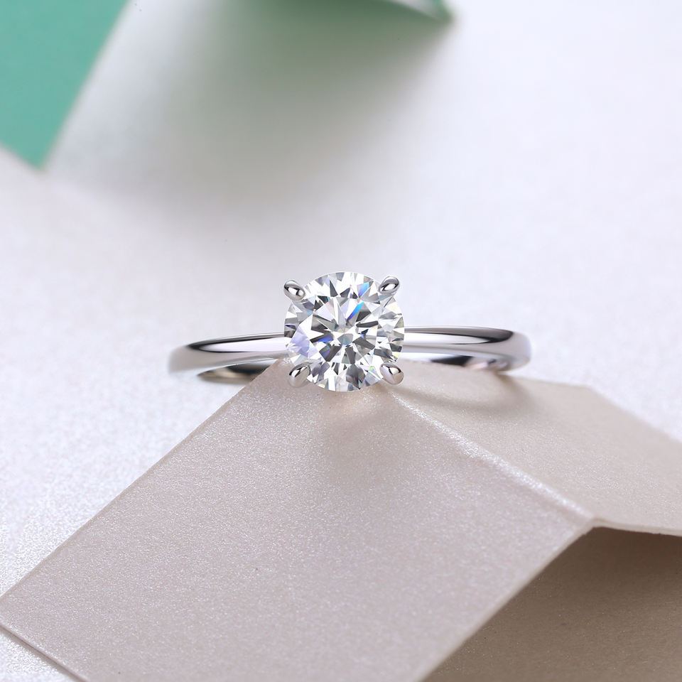 Кольцо с муассанитом 1ct (GRA Certified)