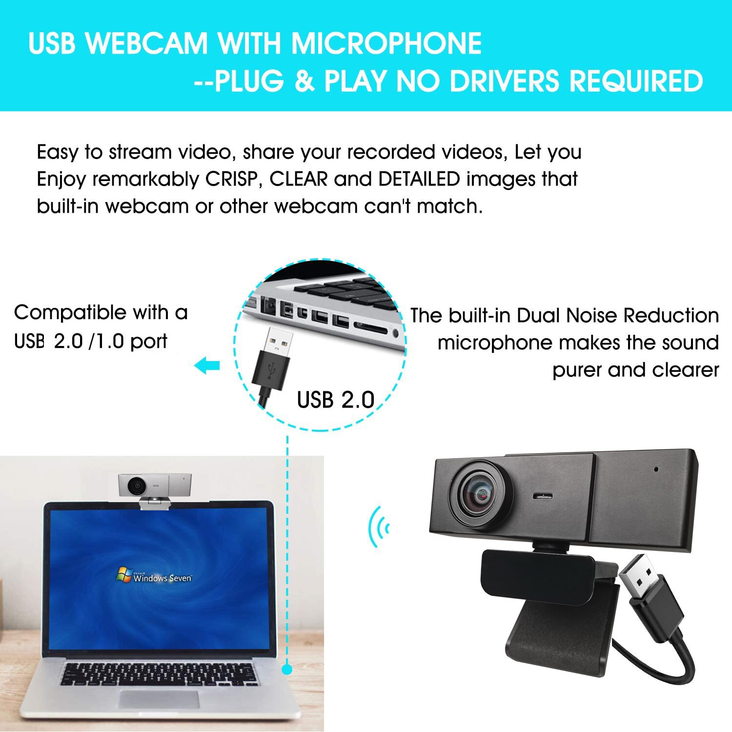VIDEW Ultra Hd 4K Web Camera For Laptop Desktop PC Video Calling Webcam Web Cam WEBCAM 4K