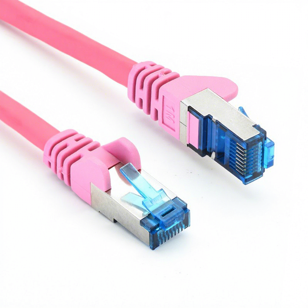 Cat6A S-FTP RJ45 Bare Copper Patch Cord 24-30AWG 0.3m 50m Lengths 250 MHz High-speed 10GBASE-T Internet Connection LAN Network