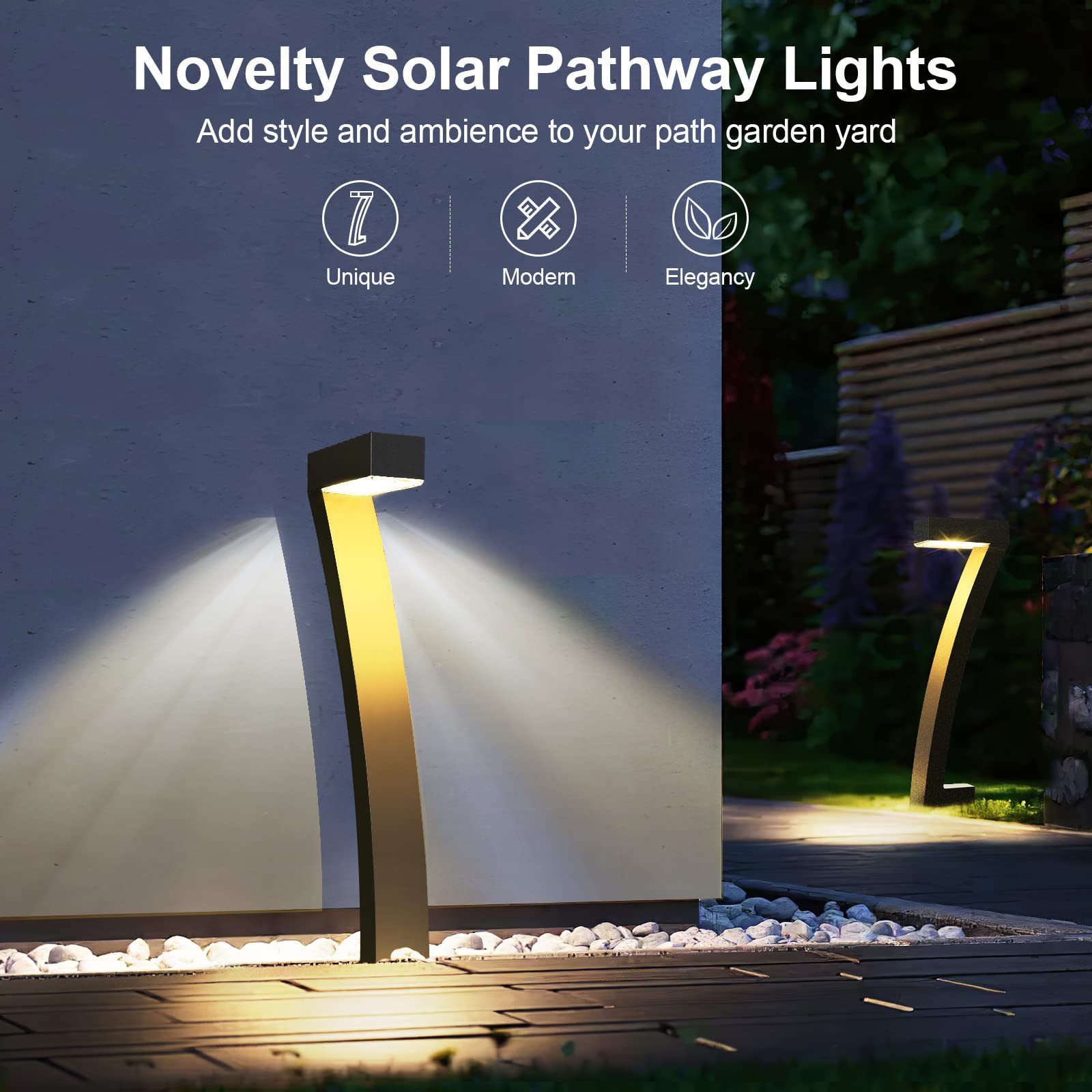 Solar Courtyard Seven-shaped Lawn Garden LED Park Atmosphere Outdoor Landscape Night Light Plug-in Light