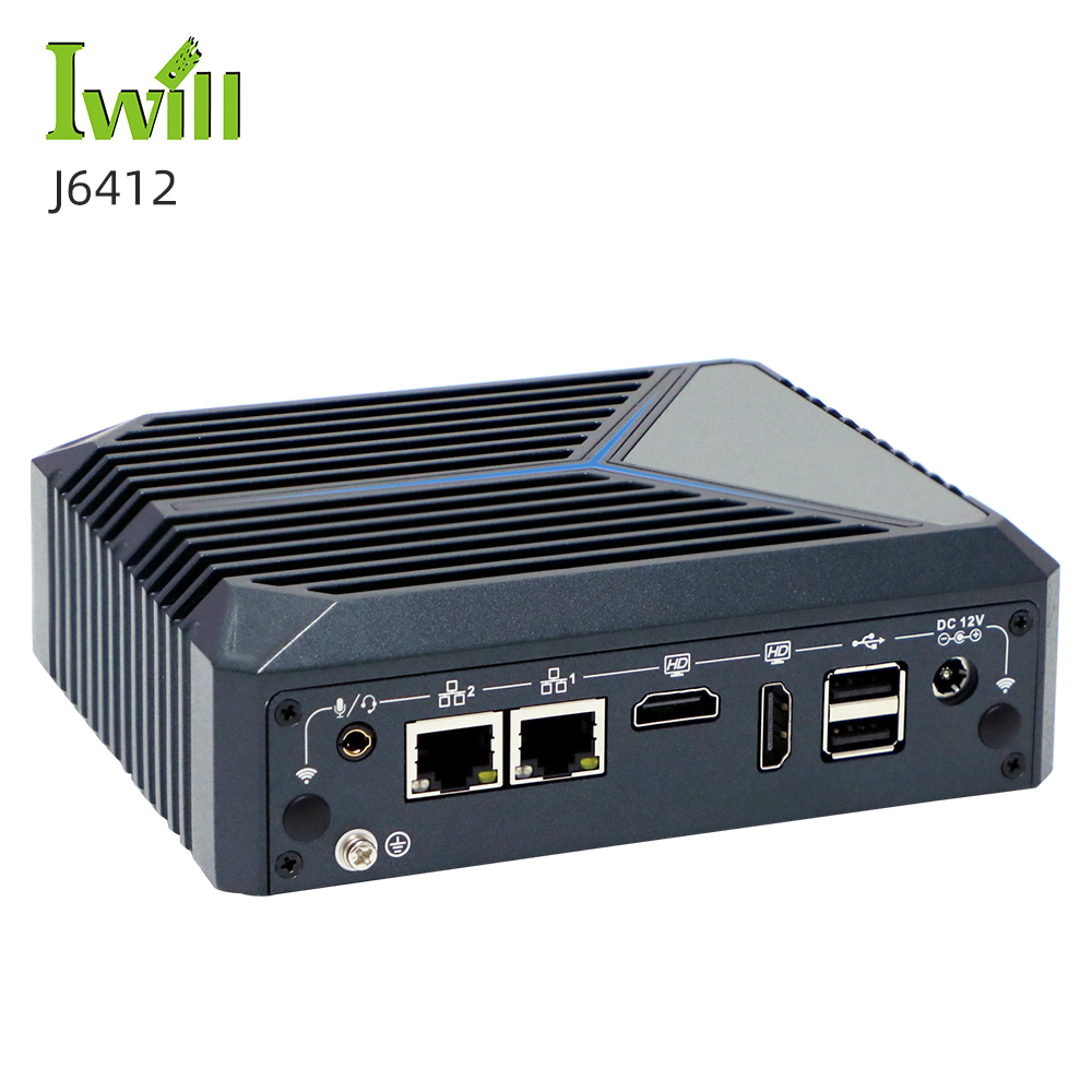Cheap Fanless Computer J1900  J6412 N100 Mini Desktop Pc 12v 10w I3 I5 I7 Mini Pc with Sim Card Slot Dual Lan 4 Lan Rs232
