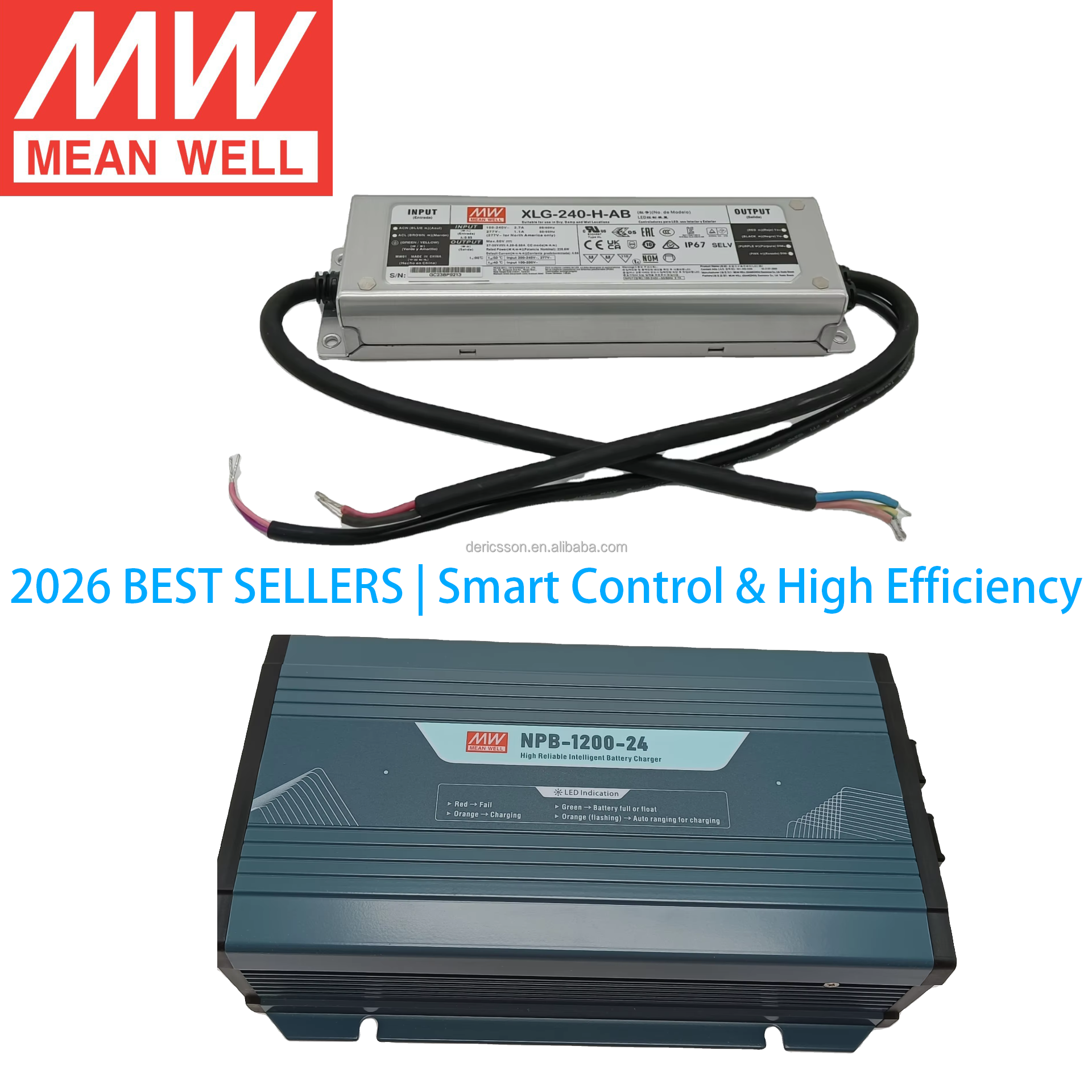 100% Original Meanwell Power Supply LRS/NSP/RSP/NPB/XLG/NDR Full Series AC-DC Switching Power Supply Mean Well with CE TUV