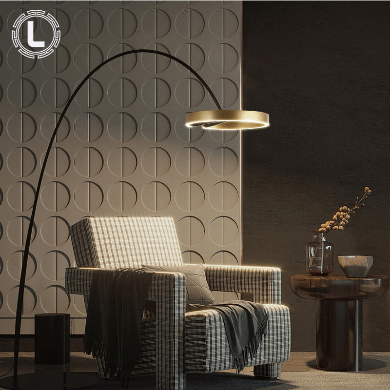 Morden Home Decor Standing Floor Lamp Designer Black Feature Floor Light Simple Hotel Living Room Bedroom LED Floor Lamp