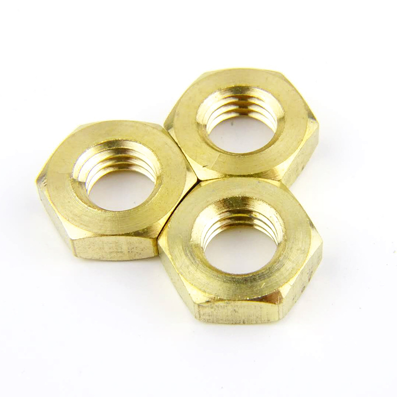China Supplier Factory Price High Quality DIN 439 Brass Copper Hex Nut Jam Nut Hexagon Thin Nuts