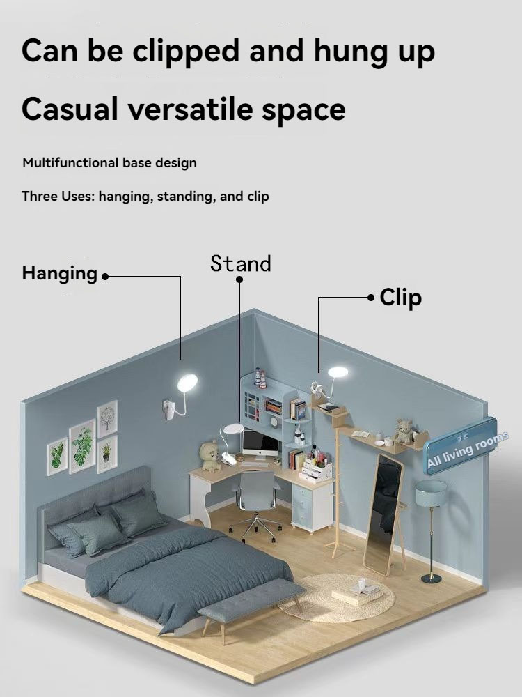 Students Study Table Lamp for Students LED Reading Lamp Rechargeable Desk Table Lamp for Study Desk Home School Office