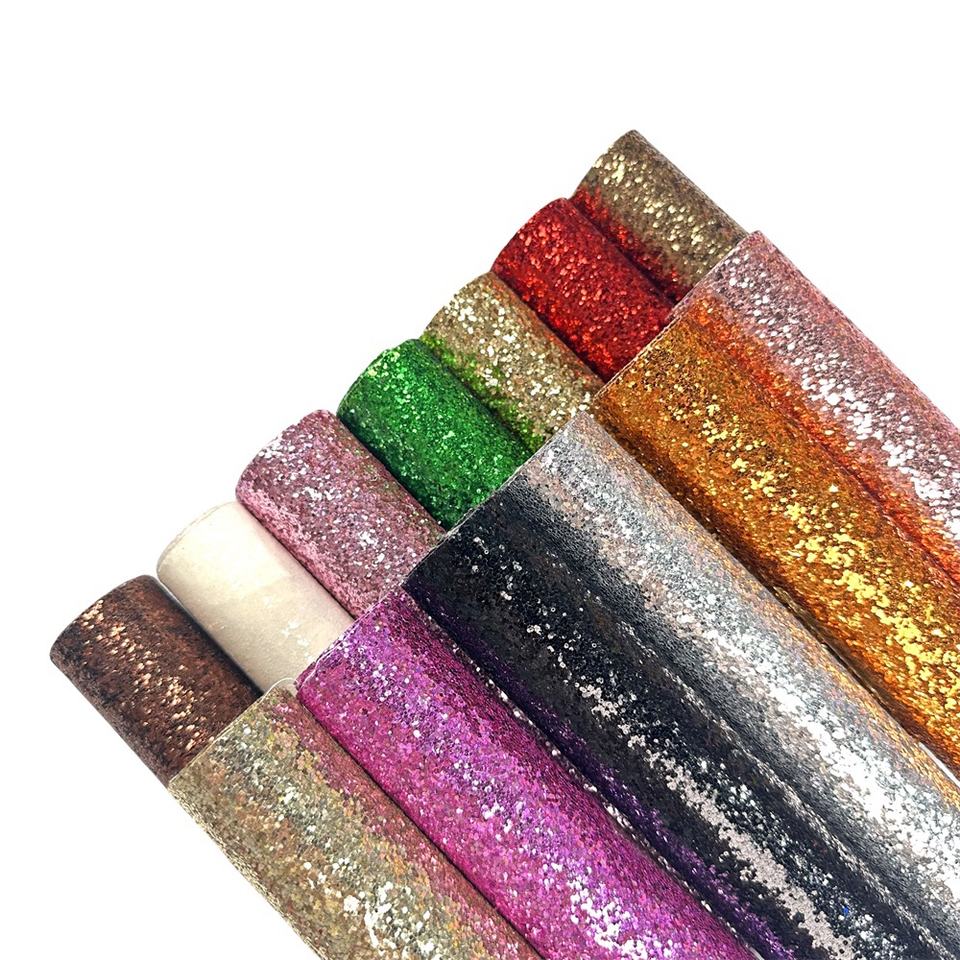 Белая глянцевая кожа Glitter PU