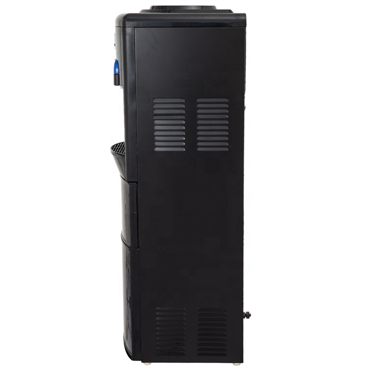 2-in-1 Electric Hot & Cold Water Cooler Dispenser with Built-in Ice Maker Stand Installation for Household & Hotel Use Black