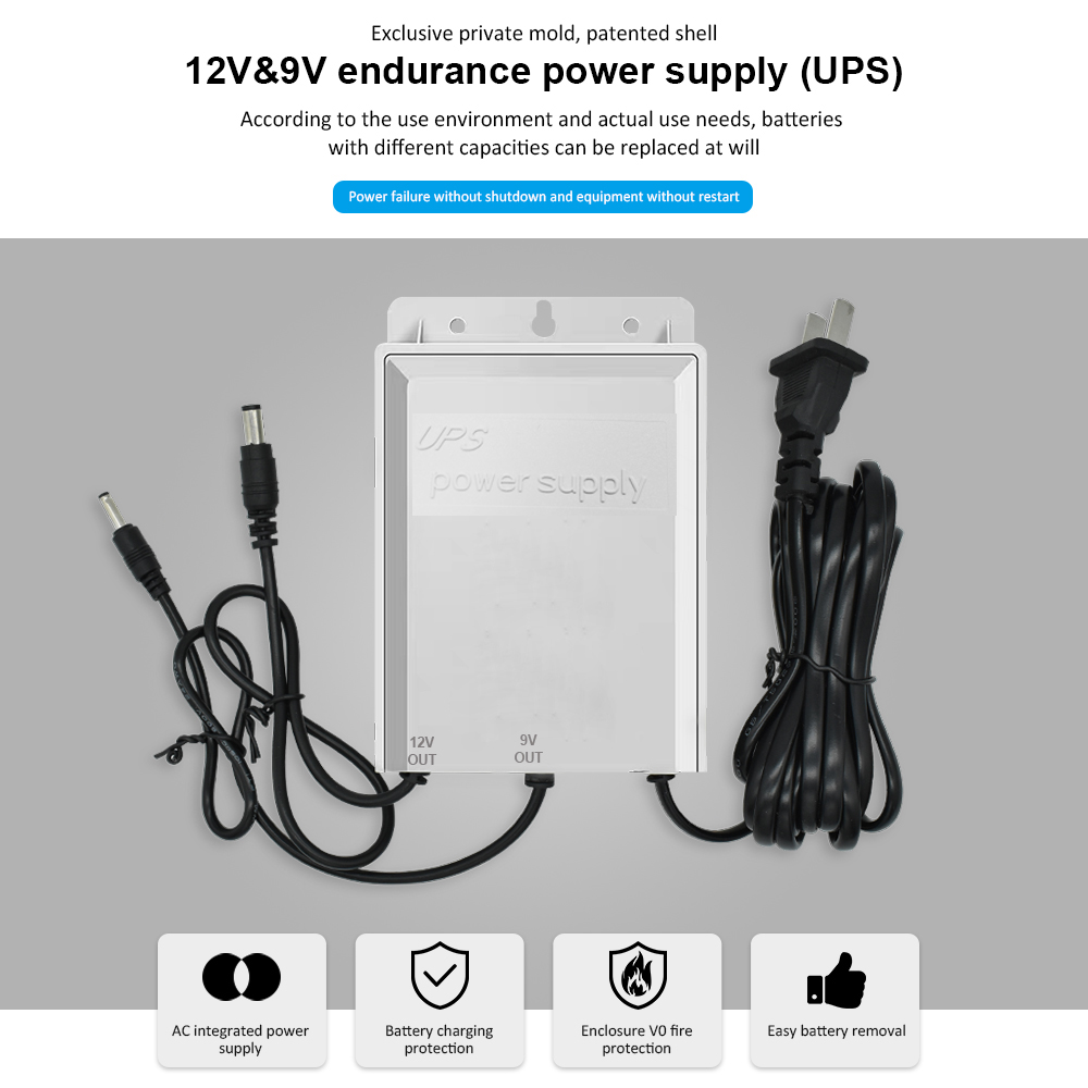 OEM Mini UPS with Wifi Router & CCTV Monitoring Single Phase Uninterrupted Power Supply Lithium Battery Adapter Mini UPS DC