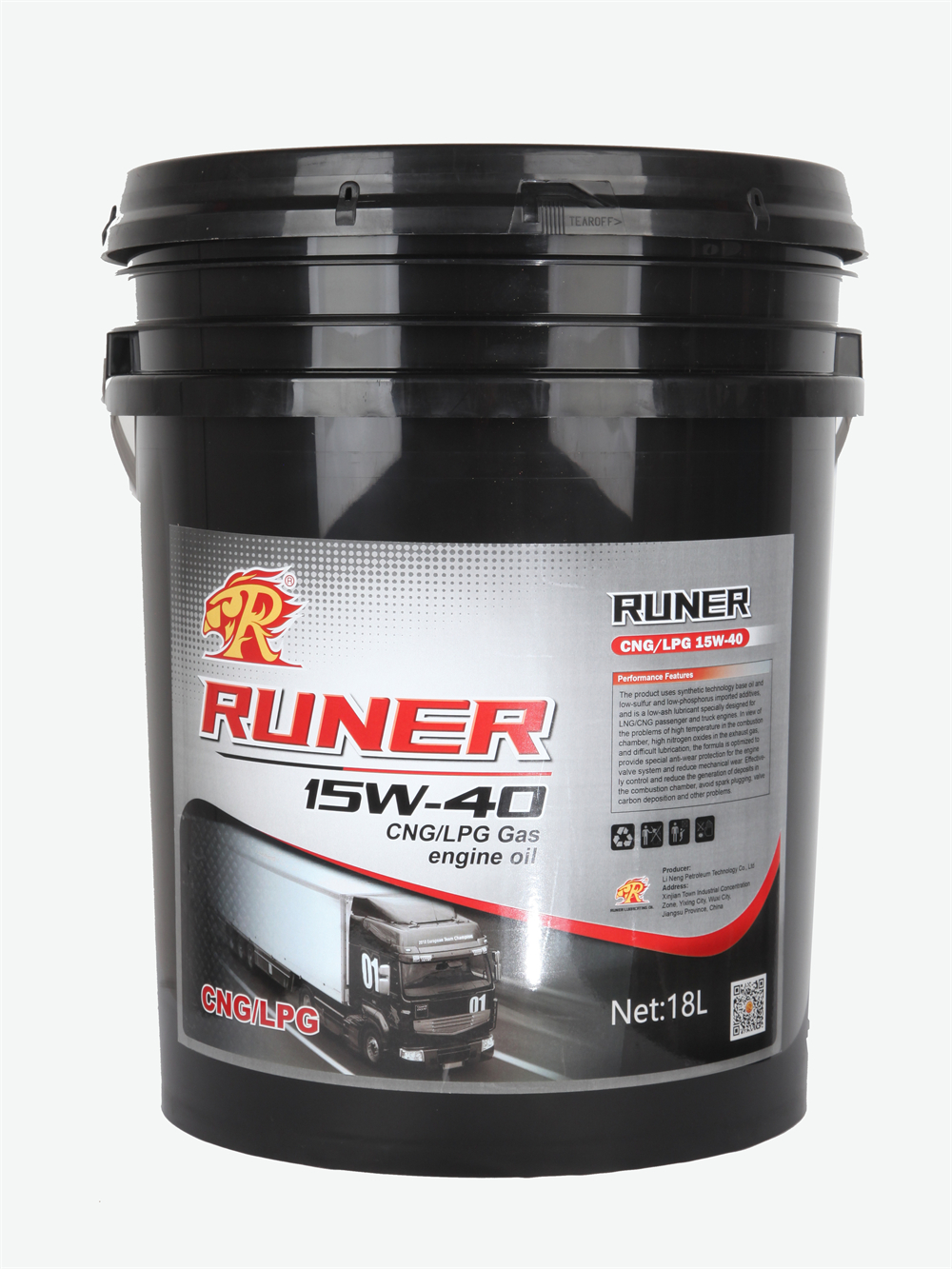 Factory Price RUNER 18L CNG LPG 15W40 Diesel Engine Oil Diesel Engine Oil Additives Engine Oil for Diesel Generator