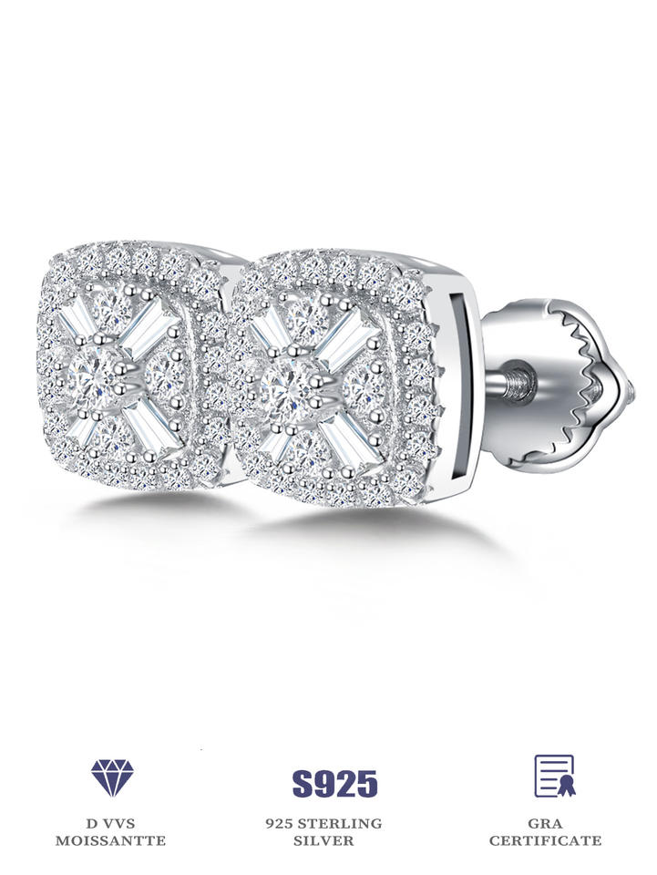 Женские серьги с лабораторными бриллиантами (Luxury)