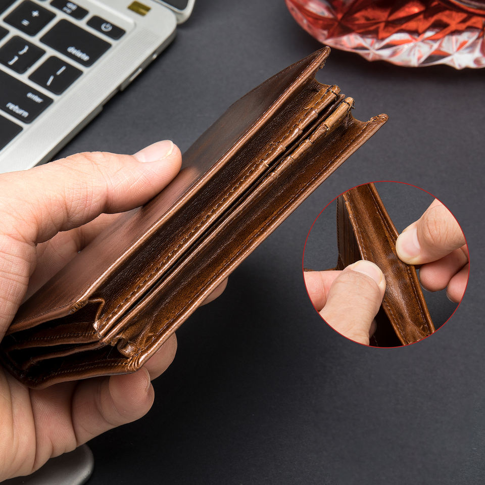 Вертикальный кошелек Bifold с защитой RFID