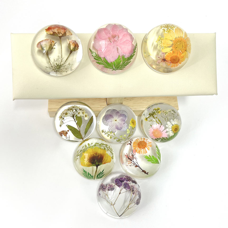 Прозрачный блок с сухоцветами (Real Dried Flowers)