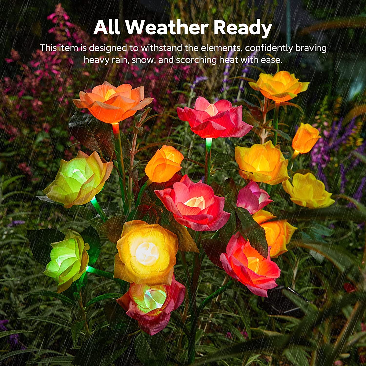 Solar Garden Lights 7 Color Changing Waterproof Led RGB Lights Outdoor for Outside Yard Pathway Decoration