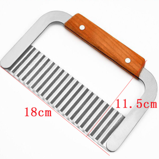 Stainless Steel French Fries Wave Cutter Kitchen Potato Slicer
