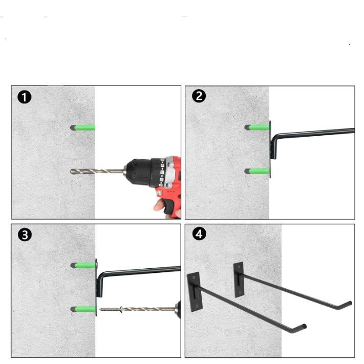 Modern Wall Mounted Fitness Balls Storage Living Room/Bathroom Metal Door Hooks with Removable Design