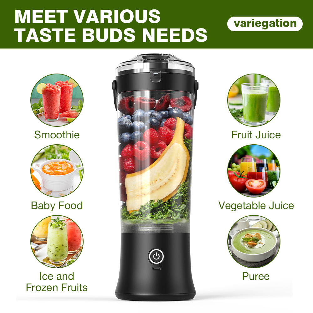 Factory New Design Portable Usb  C Blender Cup Portable Juicer for Home Outdoor Use 500ML Potable Blender