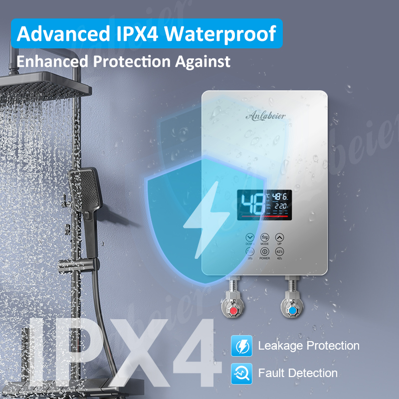 Direct Sales High-Grade 6kw Electric Instant Water Geyser for Household LED Temperature Display Plastic Construction for House