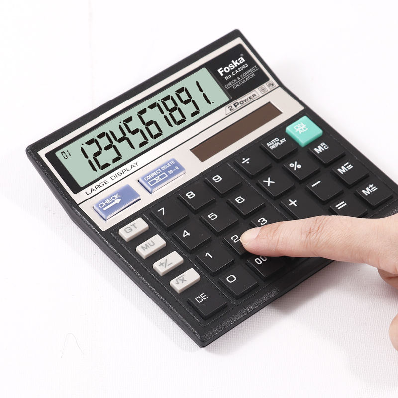 Foska calculadora 10-значный калькулятор солнечной энергии и батареи для офиса