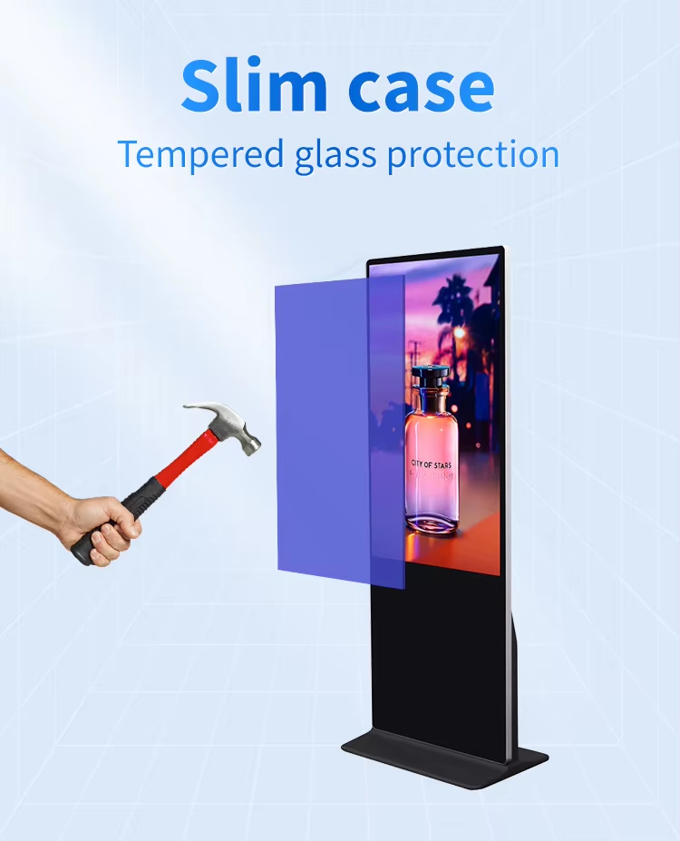 Floor Standing LCD Advertising Display 32 43 50 Inch Vertical Interactive Totem Touch Screen Kiosk Digital Signage and Displays