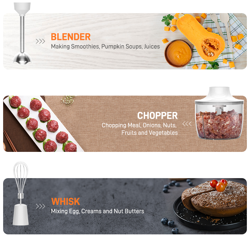 Wholesale Variable Speed Hand Stick Blender 800W Powerful Immersion Blender Hand Blender Set