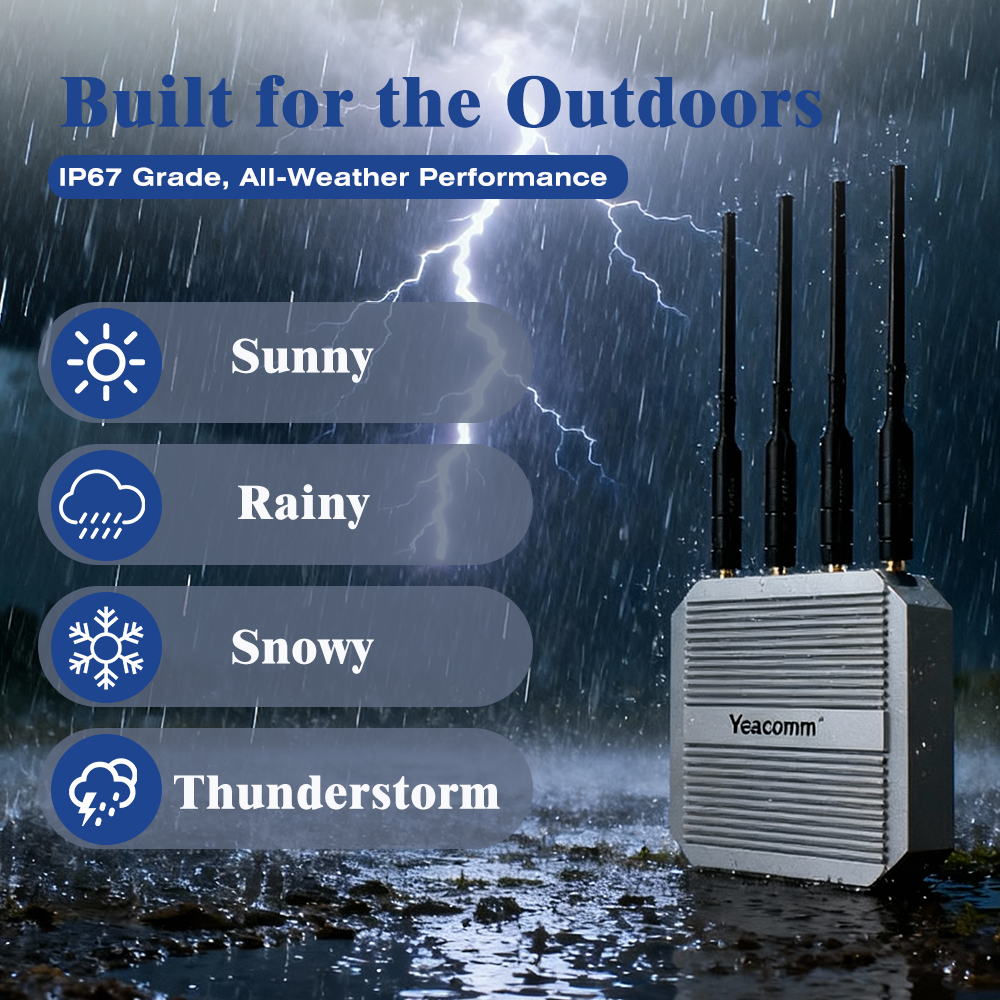 Yeacomm NR630 SDX75 SDX62  Bridge Mode 5G Modem Outdoor Cpe Wireless Router with Sim Card Slot IMEI Change VPN Gloval Version