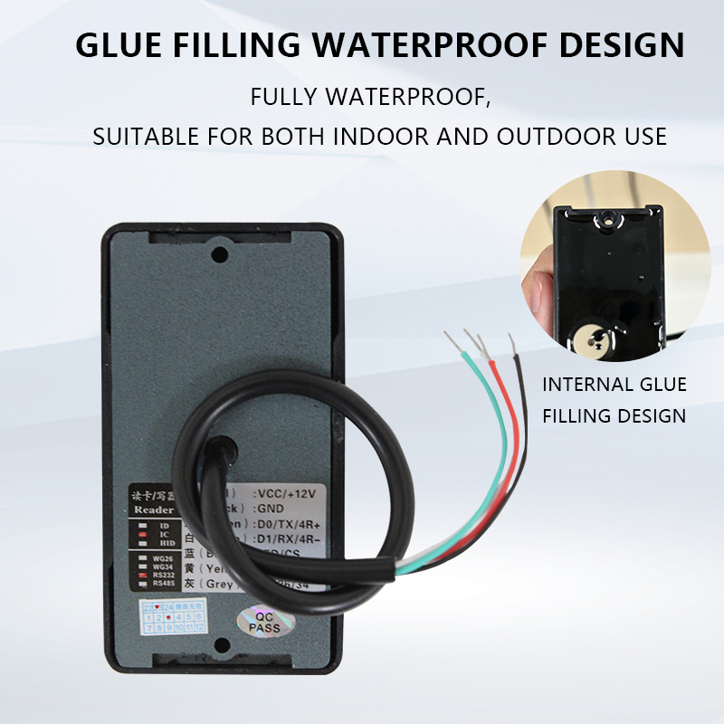 IP68 Waterproof NFC RFID Reader 125khz ID Card Wiegand 26 Door Lock Card Reader Smart Access Control Card Reader