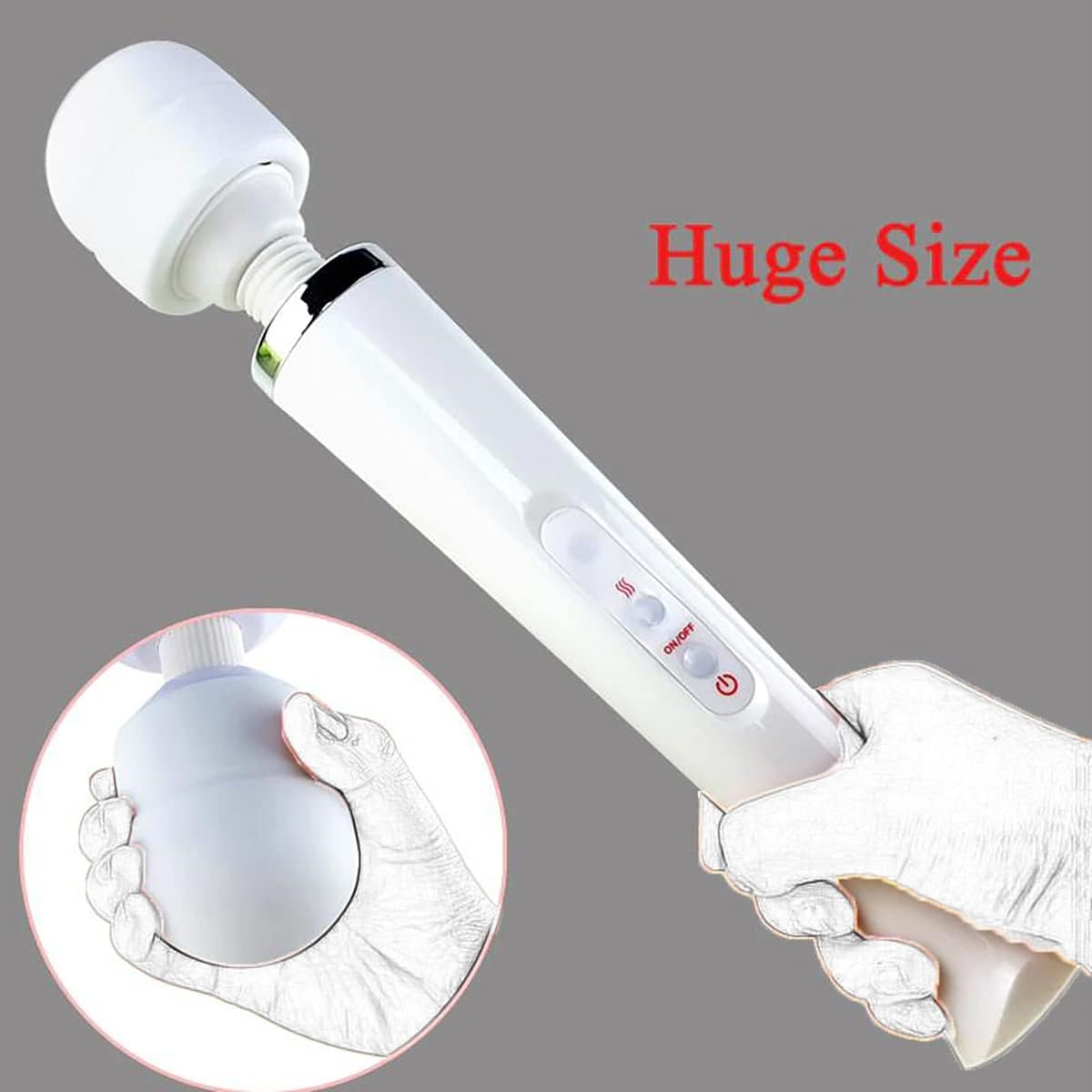 Loveusexy USB Charging White AV Vibrator G Spot Stimulation Magic Wand Massage Stick Dildo Vibrator Gadget
