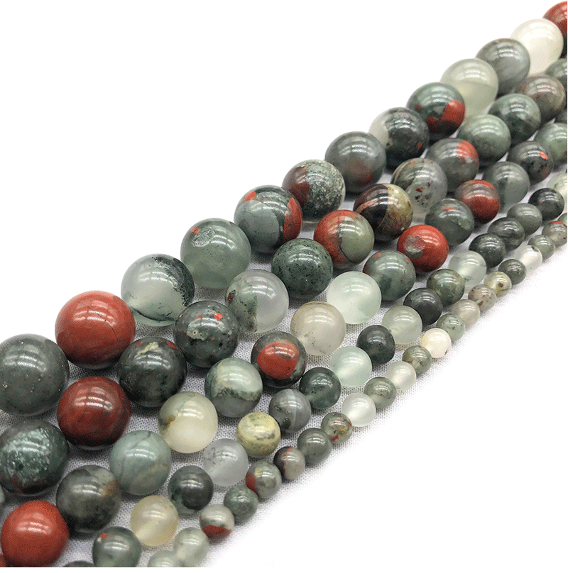 Гладкие круглые бусины из натурального камня (Semi-Precious)