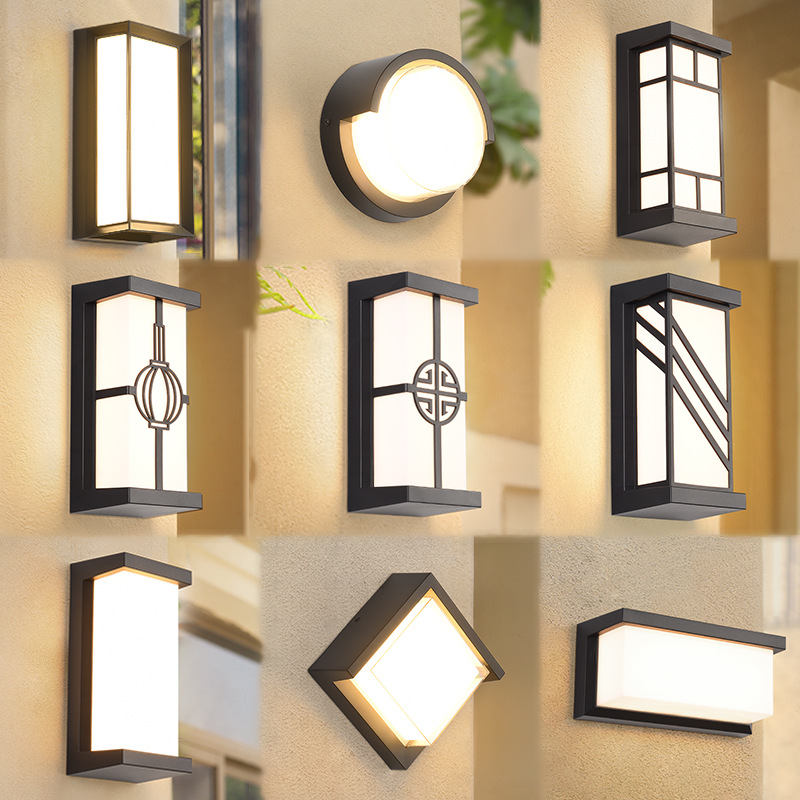Modern Minimalist Outdoor Hotel Villa Exterior Mounted Decorative Wall Lamp Garden Sconce LED Wall Light