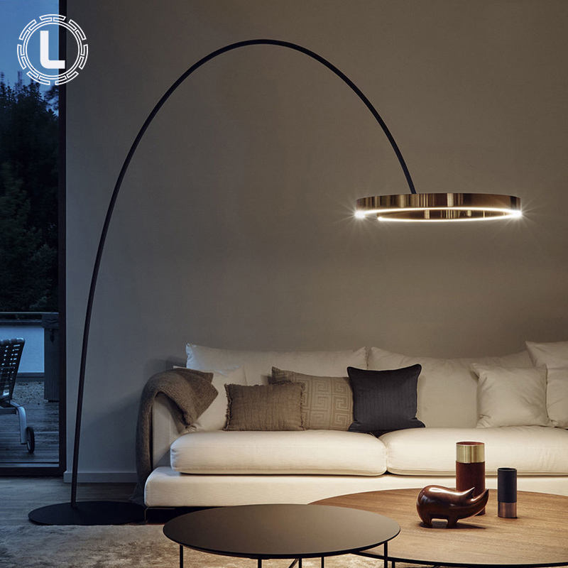 Morden Home Decor Standing Floor Lamp Designer Black Feature Floor Light Simple Hotel Living Room Bedroom LED Floor Lamp