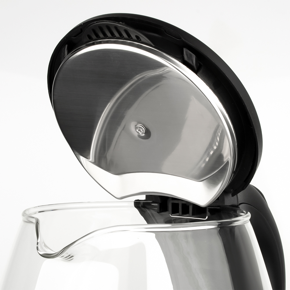 RAF R.7201 Household Electric Kettle Glass Water Kettle Portable Easy Clean Auto Shut Off Black Pots