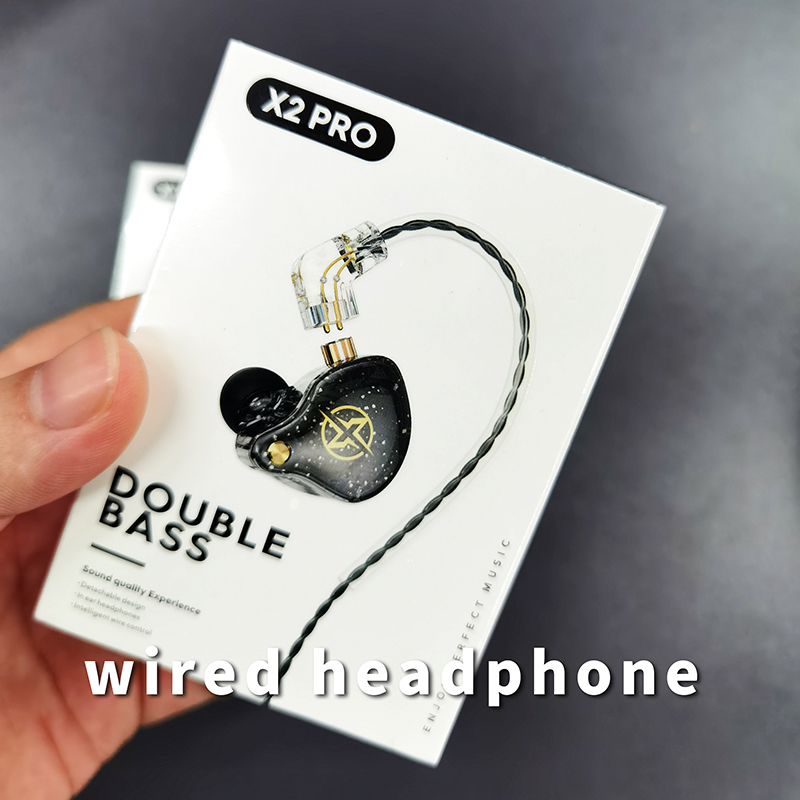 X2PRO FiLe Wired Earphone Monitor Bass Fone De Ouvido Headset for Sport Kopfhorer Speaker Headphones