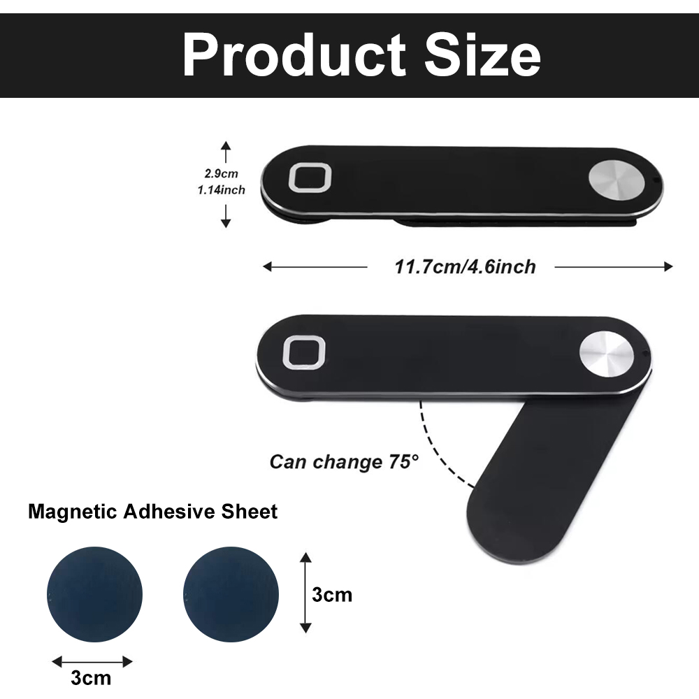 Portable Magnetic Laptop Phone Holder, Double Screen Expansion Magnetic Laptop Phone Holder Laptop Accessories