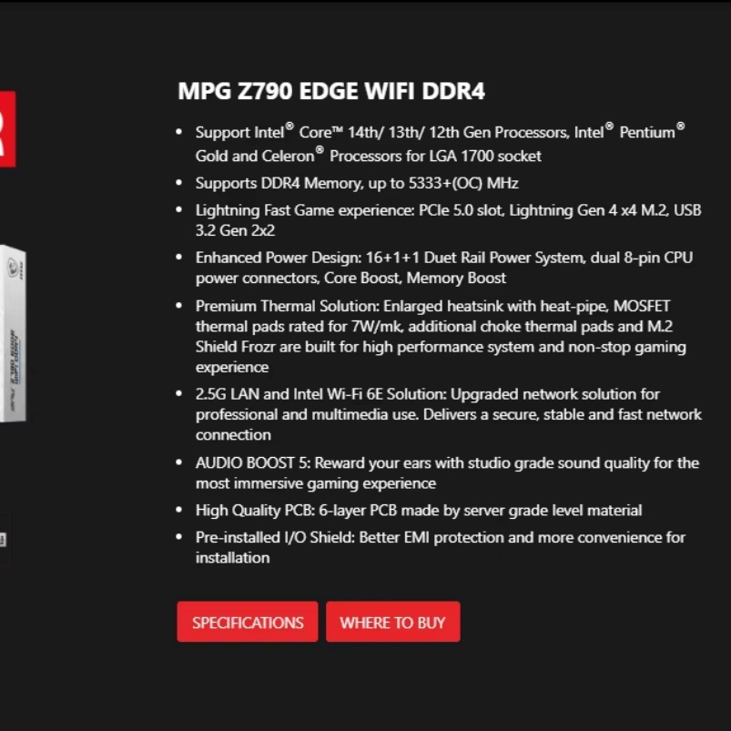 New MSI MPG Z790 EDGE WIFI Z790 DDR5 LGA1700 Socket Gaming Motherboard Support 13th CPU Z790 Motherboard