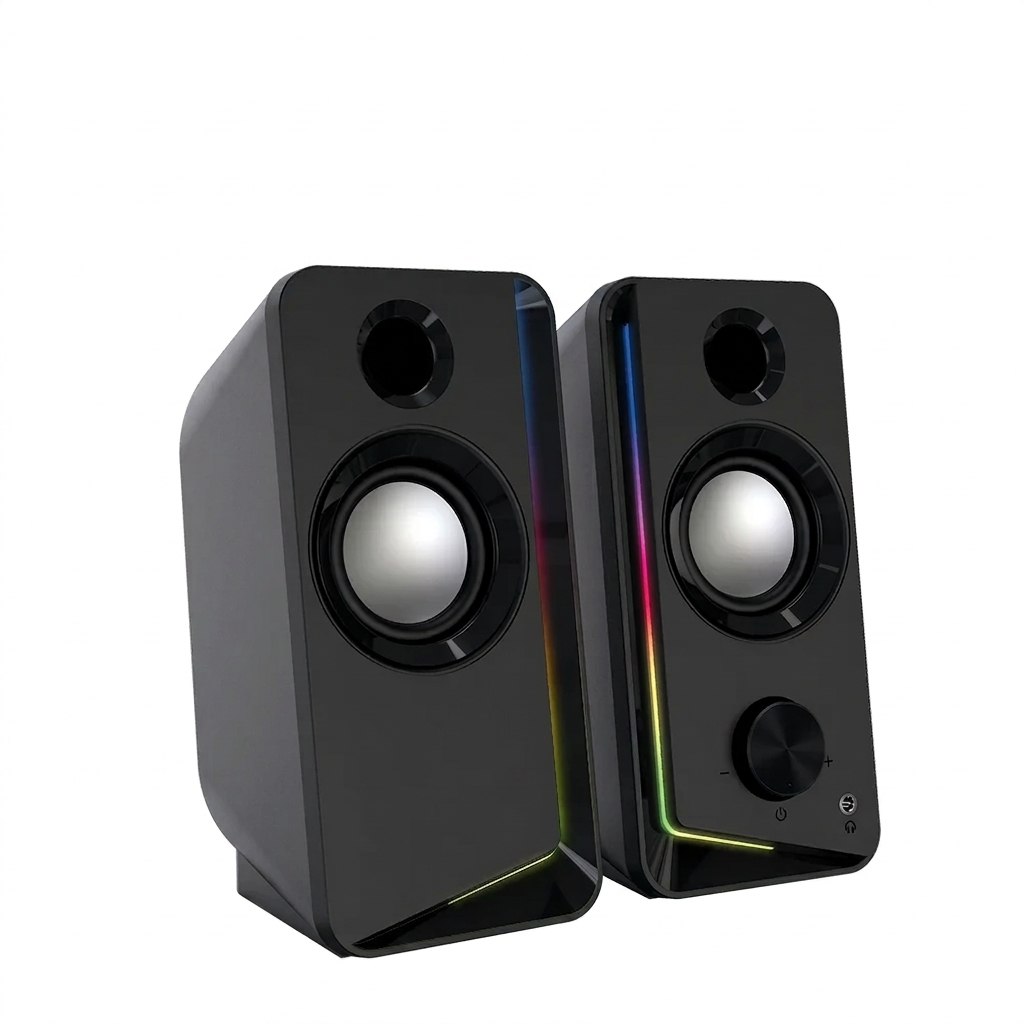 Компьютерные колонки Fantech GS302 Allegro: игровая акустическая система 2.0 с RGB подсветкой и сенсорным управлением