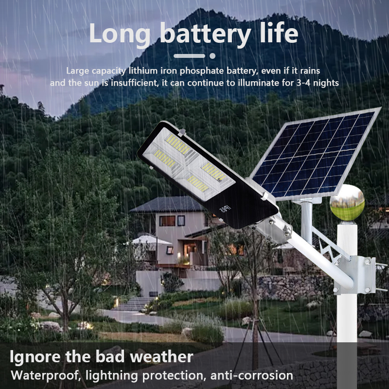 Outdoor LED Solar Street Light Waterproof IP68 Rating Garden Backyard Wall Courtyard Night Lighting CRI80 3000K-6000K
