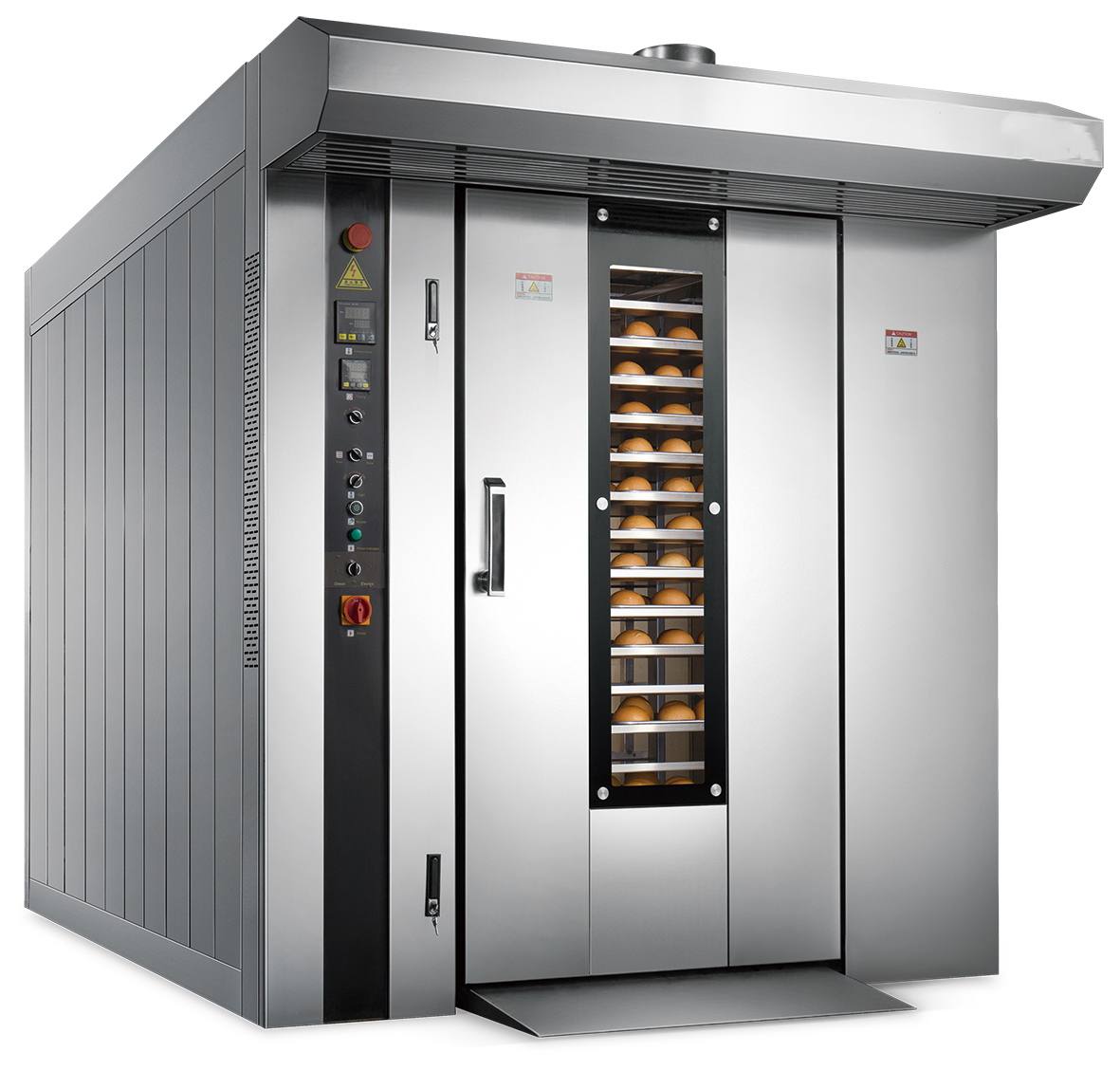 Commercial Gas Diesel Electric Bakery Convection Furnace Hot Air Rotary Oven for Meat, Bread, Cake, Biscuits