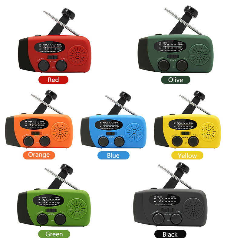 Home System Mp3 Camping Light Storm Receiver Am/fm/noaa Emergency Radio Hand Crank Solar Weather Fm Radio