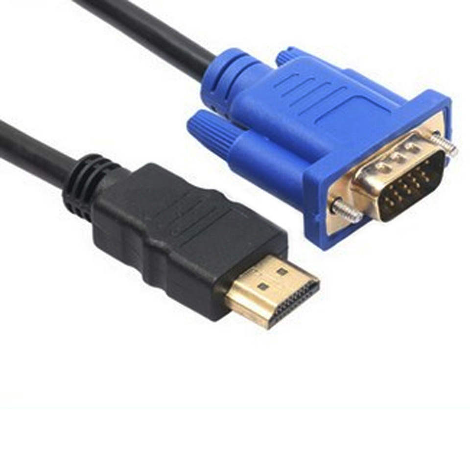 Wholesale Supply HDMI to VGA 1.8M Converter Adapter Laptop TV Connection Hdmi 1920*1080P Male HDMI to VGA Cable