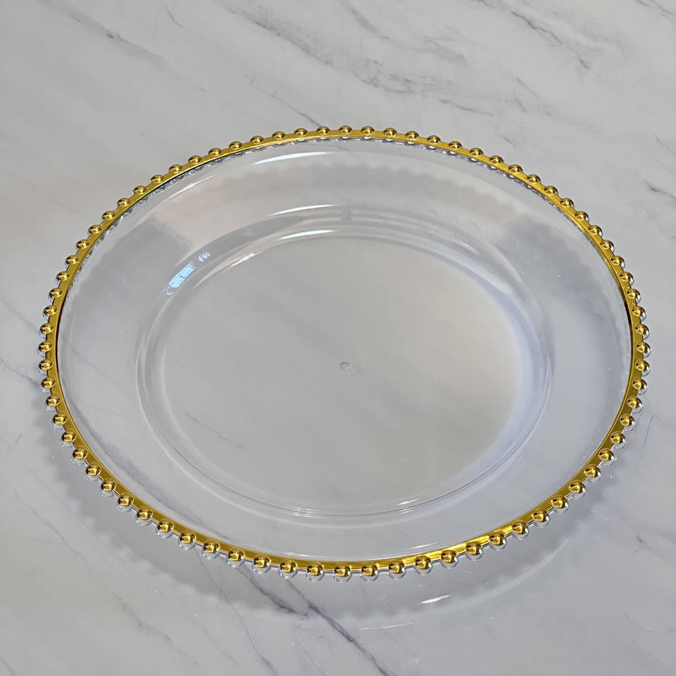 Керамическое блюдо «Marble Design» с золотым краем