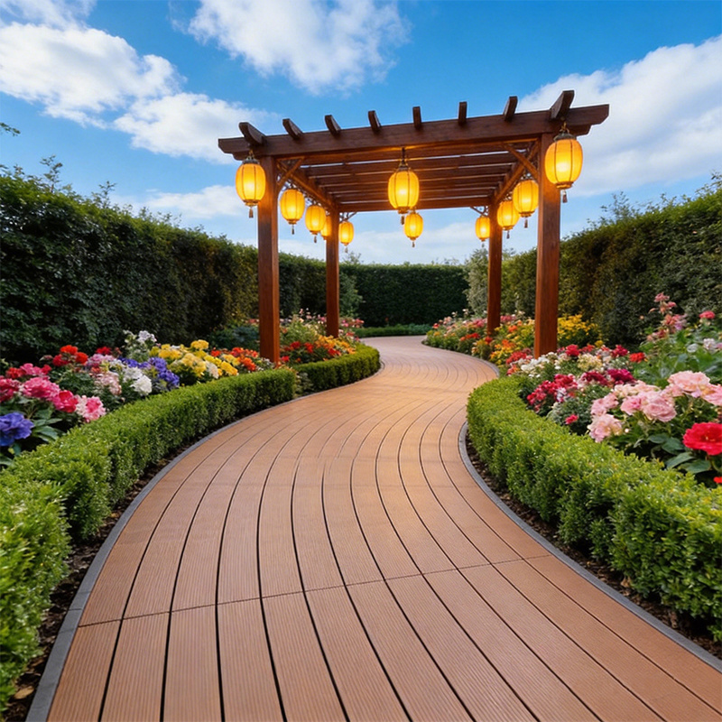 Anti-Slip Aluminum Alloy Decking Modern Water Resistant Eco-Friendly Fireproof Anti-Cracking Heat Dissipation 3D Wood Grain
