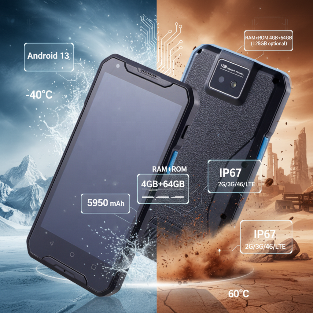 JR 927ML Android 13 4G Ruggedized Wireless Handheld Pda Scanner 1D 2D Qr Barcode Scanner Stock Mobile Data Terminal