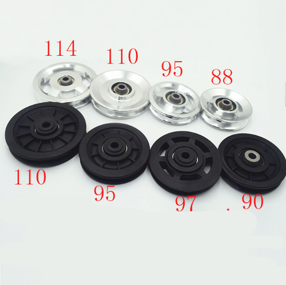 90mm Fitness Gym Sport Accessories Home Diy Mute Cable Wheel Plastic Nylon Pulley