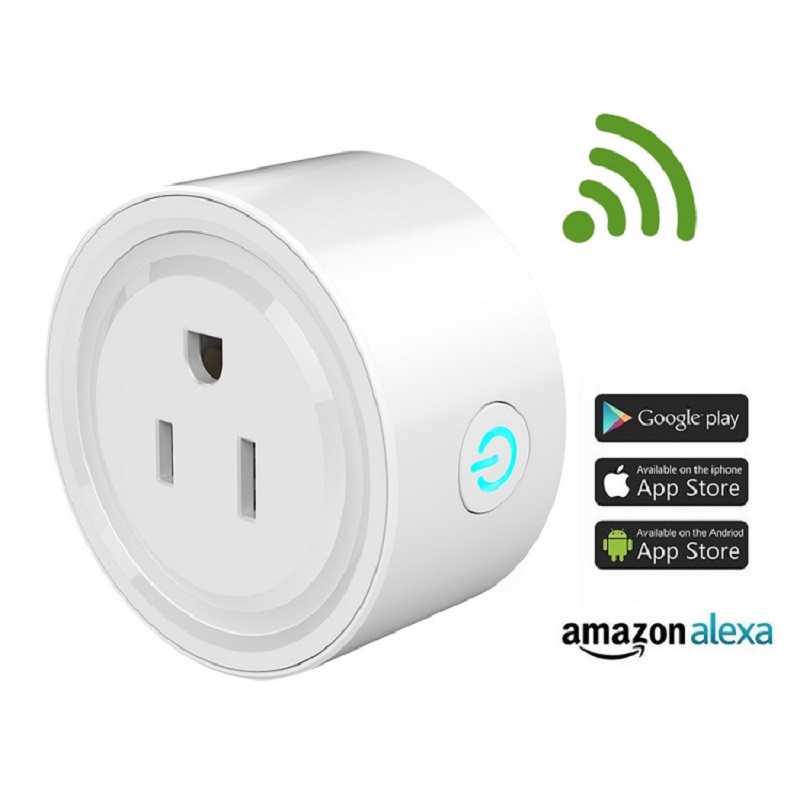 US Alexa Voice Control Socket Tuya App Wireless Wifi Smart Home Plugs Mini Electrical 10A Smart Plug
